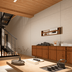 Mobile wooden prefab house
