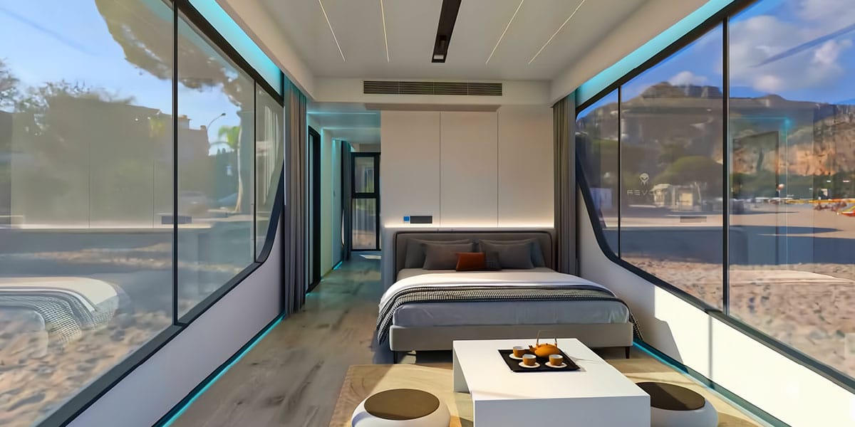 inside of capsule tiny house