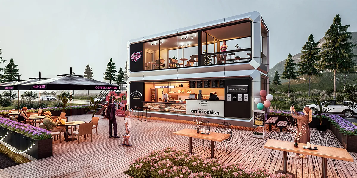 Configuración de una casa cápsula prefabricada