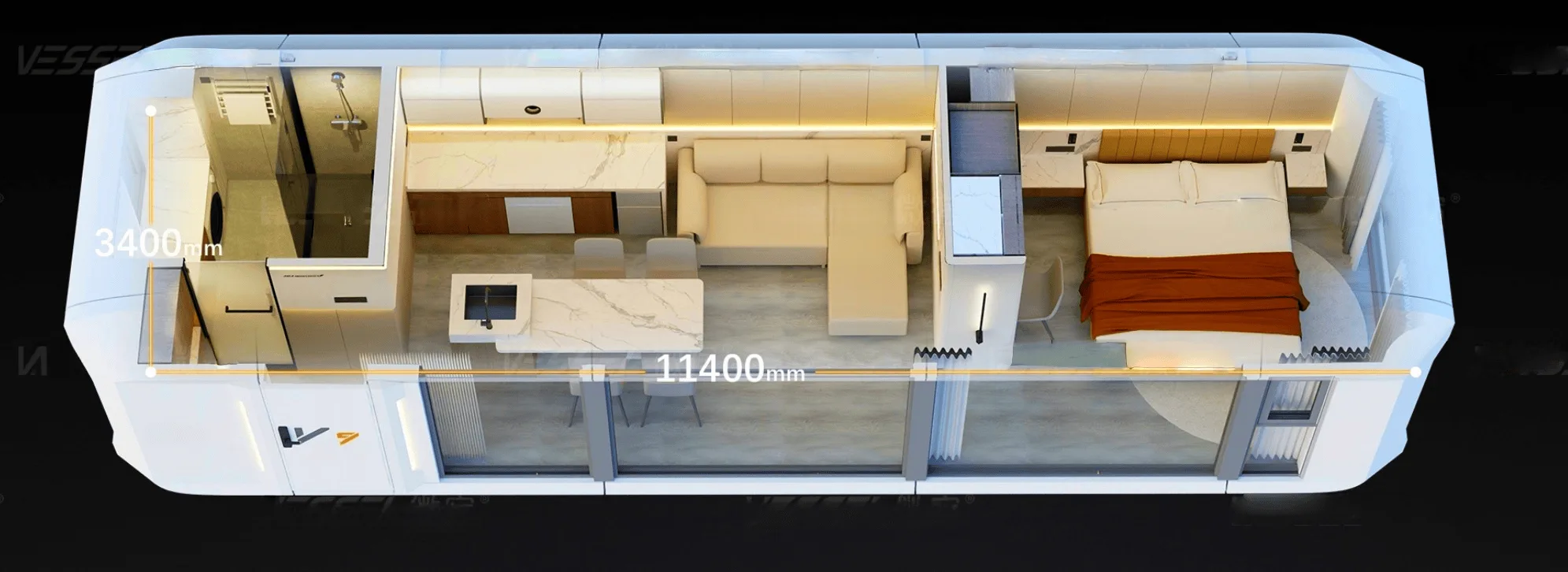 Casa mobile prefabbricata C-V9 38㎡