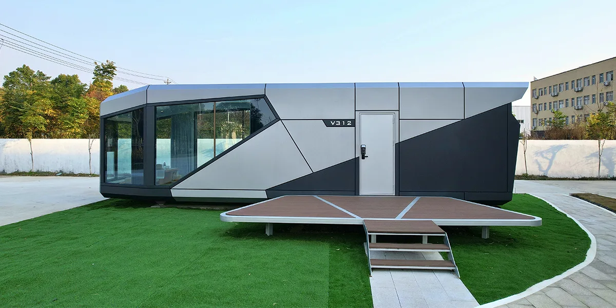 Grundlagen für ein Fertighaus in einer Raumkapsel