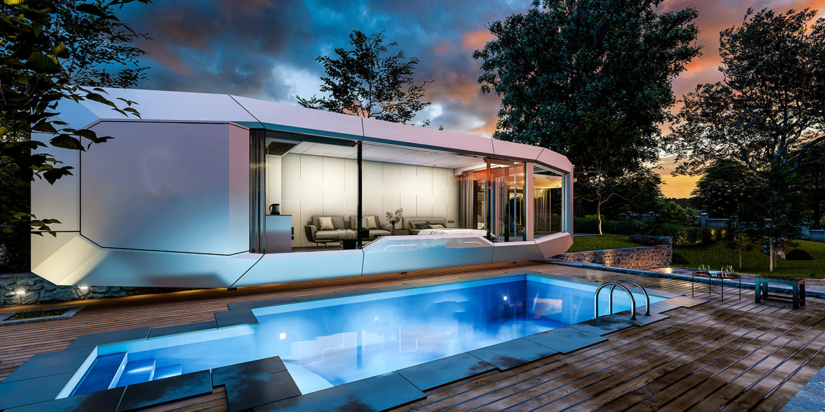 space capsule prefab house