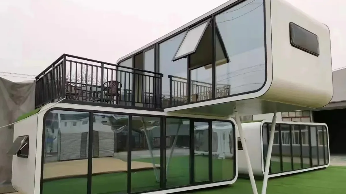Casa capsula a due piani