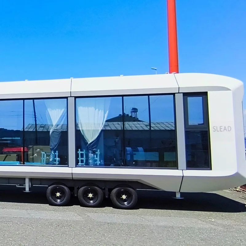 Передвижной сборный дом на колесах SLEAD