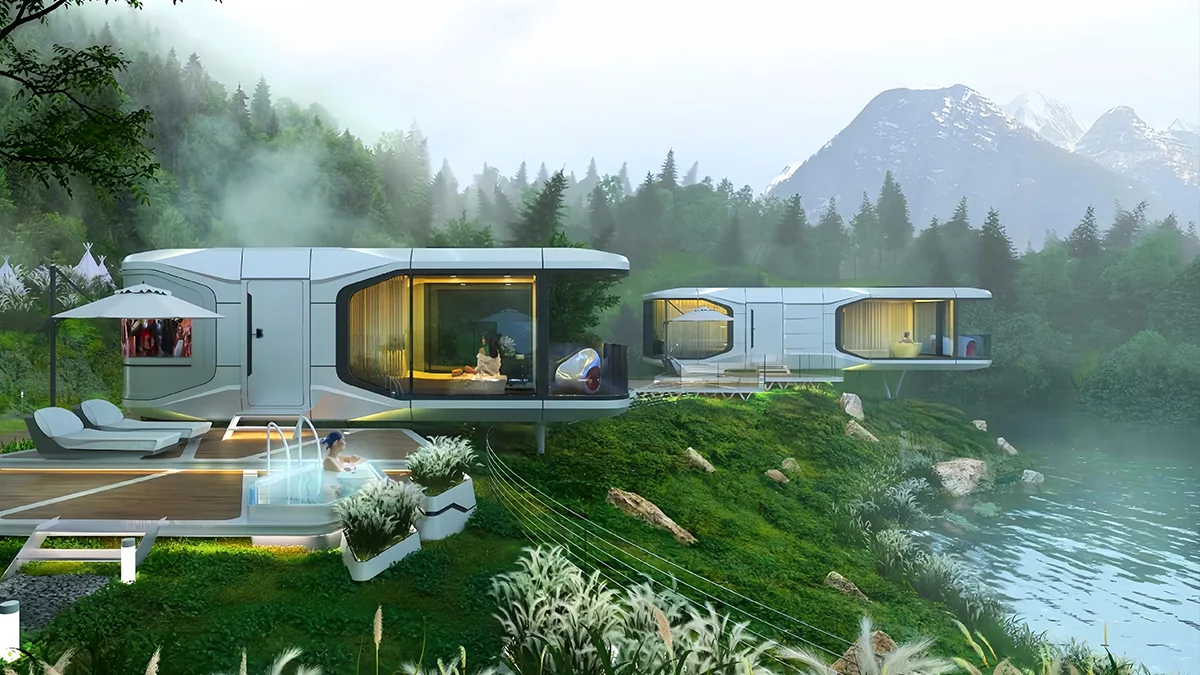 Maison capsule pour site touristique