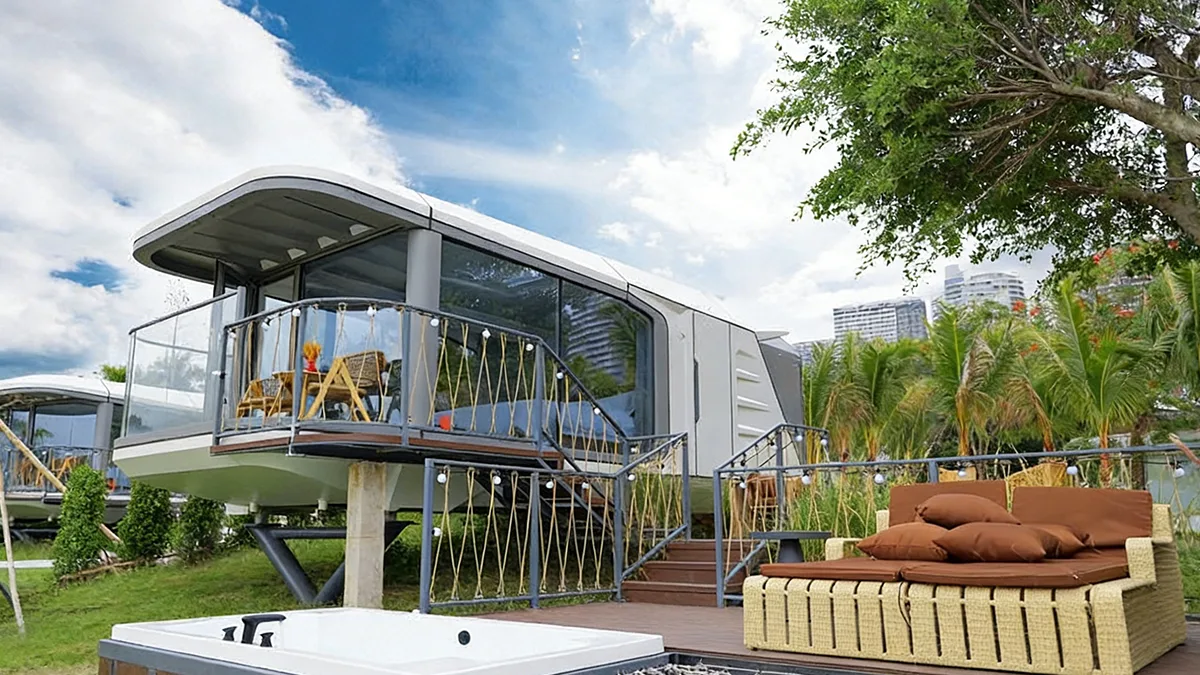 Casa cápsula de glamping resort