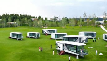 Glamping resort capsule house