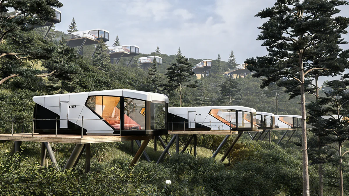 Maison capsule de villégiature moderne
