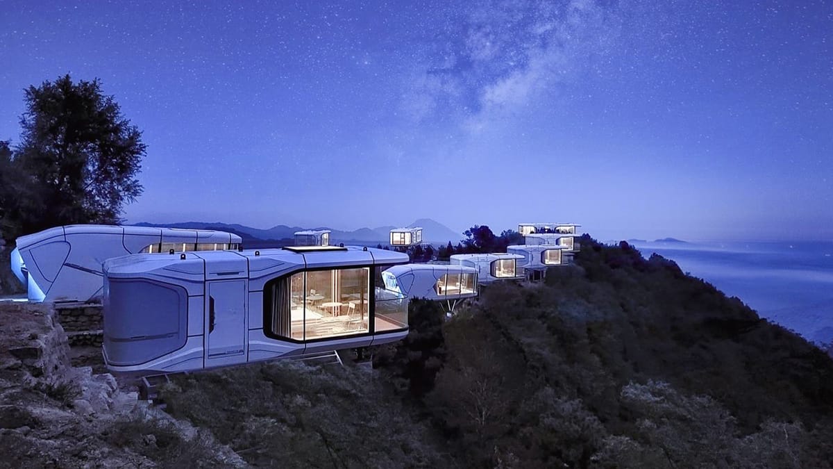 glamping resort capsule houses