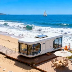 Casa prefabbricata moderna S1 con 2 camere da letto, 38㎡
